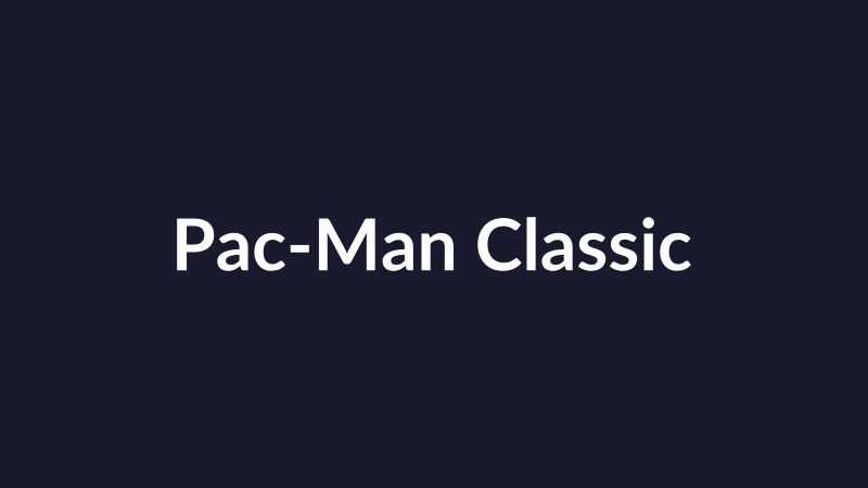 Pac-Man Classic