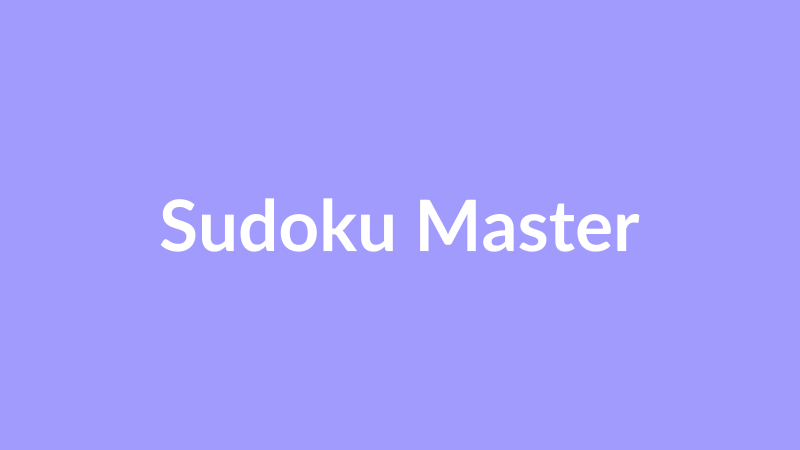 Sudoku Master